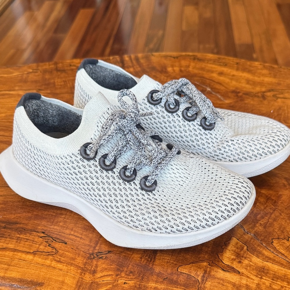 Allbirds White and Gray Athletic Shoes